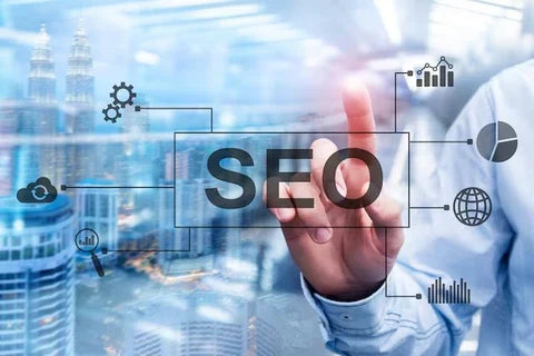 Shopify merchant optimizing on-page SEO elements including title tags, meta descriptions, headings, and site structure