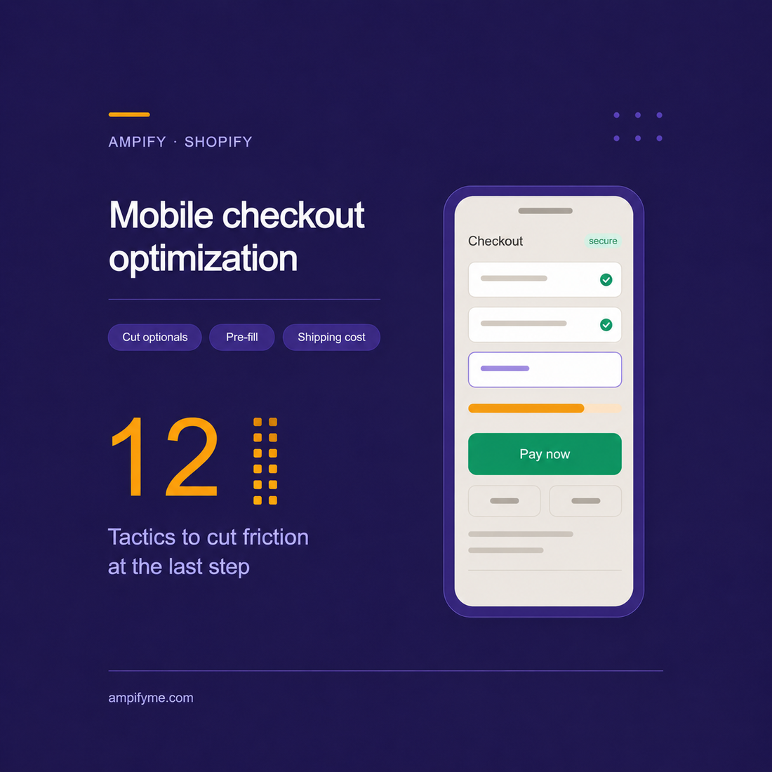 Mobile checkout optimization tactics for Shopify stores to reduce cart abandonment and increase conversion rates